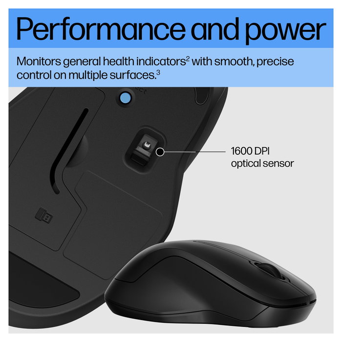 HP 255 Dual Wireless Mouse, Negro