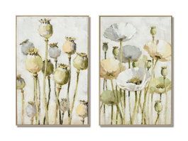DKD Home Decor Cuadro Lienzo Flores Surtido de 2 Piezas