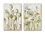 DKD Home Decor Cuadro Lienzo Flores Surtido de 2 Piezas