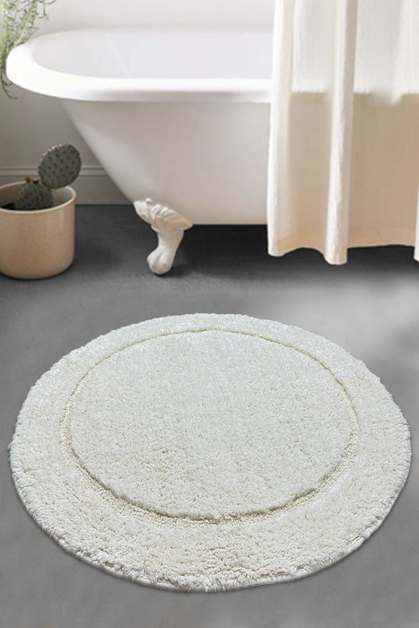 Mijölnir Alfombrilla de Baño 02 - Algodón 100%, 1600 gr/m², 90x90 cm, Color Crudo, Lujosa y Absorbente