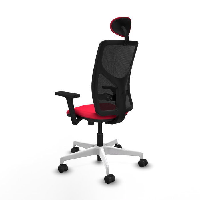 PIQUERAS Y CRESPO Silla de oficina Motilla con mecanismo Sincro/Traslack, Rojo y Negro