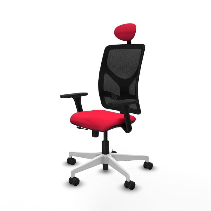PIQUERAS Y CRESPO Silla de oficina Motilla con mecanismo Sincro/Traslack, Rojo y Negro