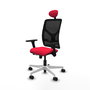 PIQUERAS Y CRESPO Silla de oficina Motilla con mecanismo Sincro/Traslack, Rojo y Negro