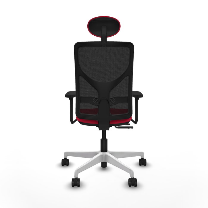 PIQUERAS Y CRESPO Silla de oficina Motilla con mecanismo Sincro/Traslack, Rojo y Negro