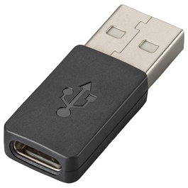 HP Adaptador USB-C a USB-A Poly, Negro, Cable Compatible con POLY, Referencia: HP Poly USB-C to USB-A Adapter