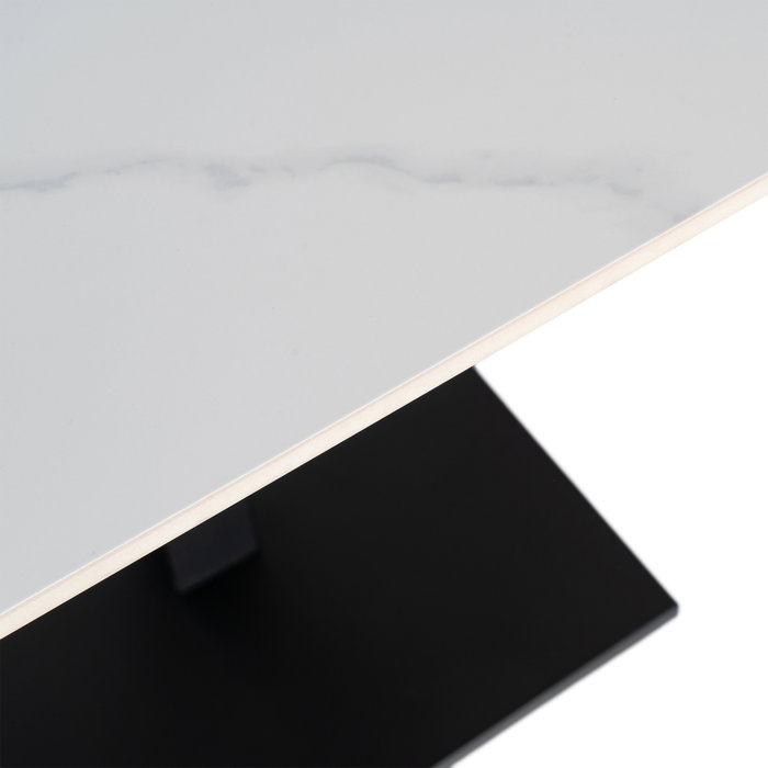 Mesa Blanco Piedra Sinterizada Contract 80 X 80 X 75 cm (Set de 2)