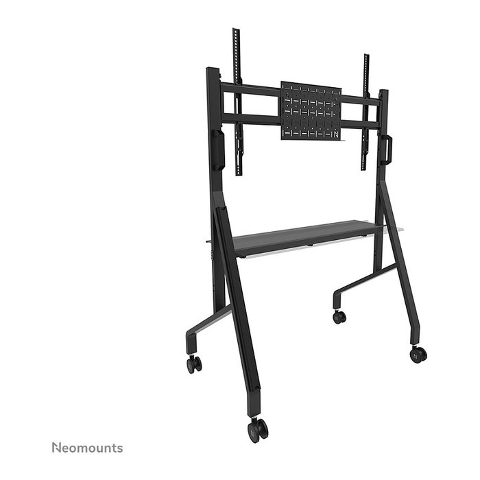 Neomounts FL50-525BL1 Carro TV Móvil con Ruedas para Pantallas de 55 a 86 Pulgadas, Soporte de Suelo, Negro