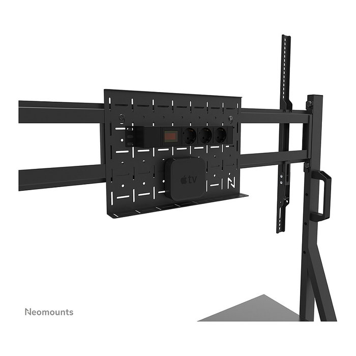 Neomounts FL50-525BL1 Carro TV Móvil con Ruedas para Pantallas de 55 a 86 Pulgadas, Soporte de Suelo, Negro