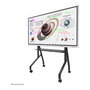 Neomounts FL50-525BL1 Carro TV Móvil con Ruedas para Pantallas de 55 a 86 Pulgadas, Soporte de Suelo, Negro
