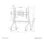 Neomounts FL50-525BL1 Carro TV Móvil con Ruedas para Pantallas de 55 a 86 Pulgadas, Soporte de Suelo, Negro