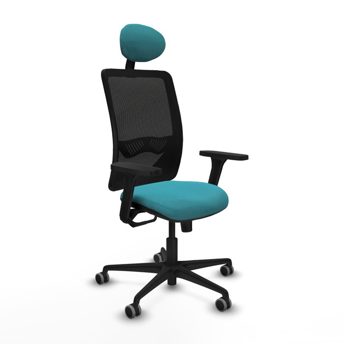PIQUERAS Y CRESPO Silla de oficina Zulema con mecanismo Sincro, Turquesa y Negro PIQUERAS Y CRESPO Silla de oficina Zulema con mecanismo Sincro, Turquesa y Negro