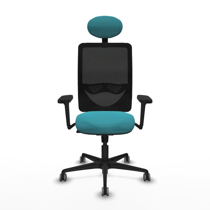 PIQUERAS Y CRESPO Silla de oficina Zulema con mecanismo Sincro, Turquesa y Negro PIQUERAS Y CRESPO Silla de oficina Zulema con mecanismo Sincro, Turquesa y Negro