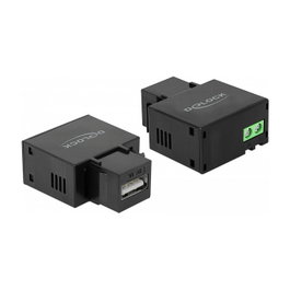 DeLOCK Módulo Keystone con Puerto de Carga USB Tipo-A 5 W Negro 86505