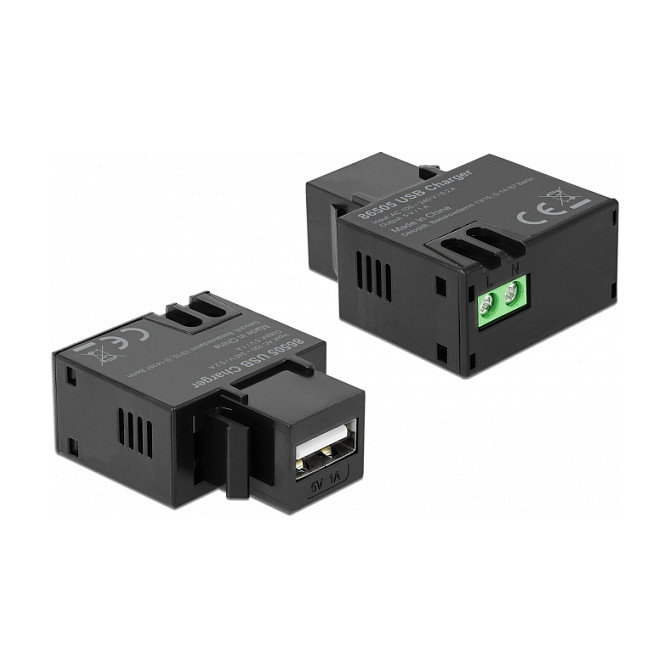 DeLOCK Módulo Keystone con Puerto de Carga USB Tipo-A 5 W Negro 86505