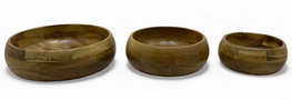 DKD Home Decor Set de 3 Centro de Mesa Mango Marrón 25x25x7 cm Skus: BD-227357