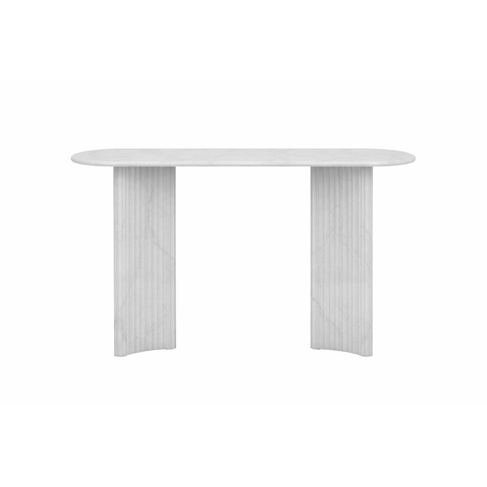 DKD Home Decor Consola MDF Símil Mármol Blanco 150x40x78