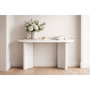 DKD Home Decor Consola MDF Símil Mármol Blanco 150x40x78