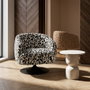 Sillón Giratorio Negro-Blanco 73 X 80 X 73 cm