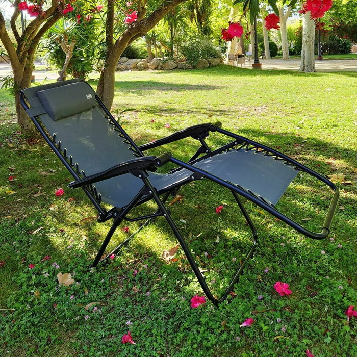 Color Baby Tumbona Textileno 52x68x102 cm Gris Oscuro