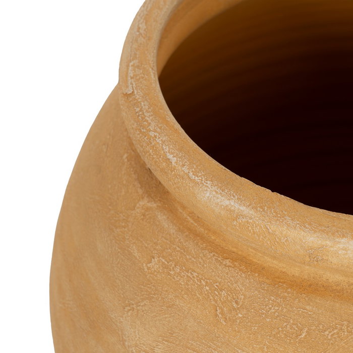 Macetero Vainilla Cerámica Decoración 34 X 34 X 35 cm