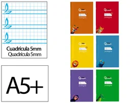Liderpapel Libreta Cuadriculada Pautada 5mm con Margen Din A5+