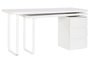 DKD Home Decor Escritorio Moderno Blanco Natural MDF Metal 120 x 75 x 150 cm