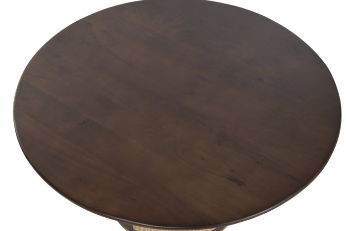 DKD Home Decor Sixties Mesa Centro Mango y Fibra Marron Oscuro Natural 85x85x47 cm DKD Home Decor Sixties Mesa Centro Mango y Fibra Marron Oscuro Natural 85x85x47 cm