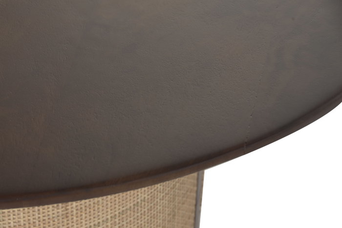 DKD Home Decor Sixties Mesa Centro Mango y Fibra Marron Oscuro Natural 85x85x47 cm DKD Home Decor Sixties Mesa Centro Mango y Fibra Marron Oscuro Natural 85x85x47 cm