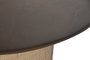 DKD Home Decor Sixties Mesa Centro Mango y Fibra Marron Oscuro Natural 85x85x47 cm
