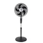 Orbegozo SF 0149 Ventilador de Pie Negro, 40 cm (5 Aspas), 3 Velocidades, Oscilante, Cabezal Inclinable, Altura Regulable hasta 128 cm, 60 W