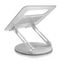 Aisens Soporte de Sobremesa XL Giratorio para Portátil y Tableta 10-17 pulgadas, Plata