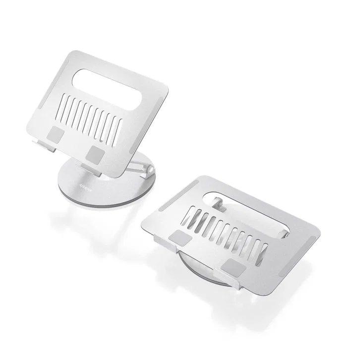 Aisens Soporte de Sobremesa XL Giratorio para Portátil y Tableta 10-17 pulgadas, Plata