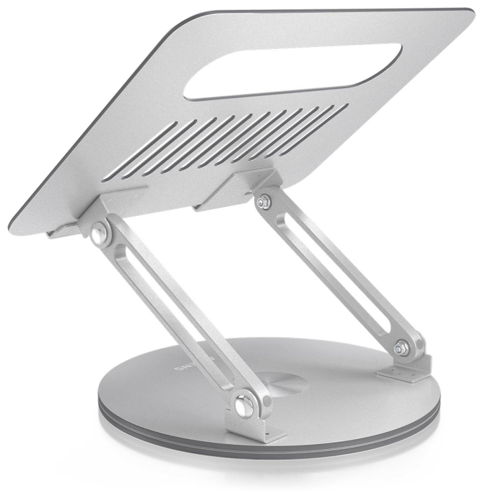 Aisens Soporte de Sobremesa XL Giratorio para Portátil y Tableta 10-17 pulgadas, Plata