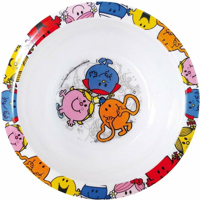 Fun House Vajilla Monsieur Madame con plato hondo, botella, taza y 2 peluches