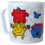 Fun House Vajilla Monsieur Madame con plato hondo, botella, taza y 2 peluches