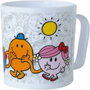 Fun House Vajilla Monsieur Madame con plato hondo, botella, taza y 2 peluches