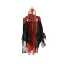 Atosa Bruja decorativa Halloween con luz LED y malla negra de 113 cm