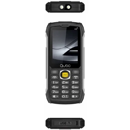 Qubo ST-002 4G - Teléfono Móvil Rugerizado para Personas Mayores, Resistente Agua/Polvo IP68, Pantalla 2.8", Dual SIM, Negro