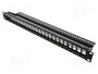 GOOBAY Patch Panel Keystone para Rack de 19 pulgadas, 24 puertos