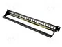 GOOBAY Patch Panel Keystone para Rack de 19 pulgadas, 24 puertos