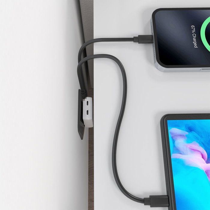 Aisens Cargador de Pared GaN 30W con 2xUSB-C Blanco