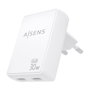 Aisens Cargador de Pared GaN 30W con 2xUSB-C Blanco
