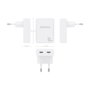 Aisens Cargador de Pared GaN 30W con 2xUSB-C Blanco