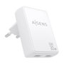 Aisens Cargador de Pared GaN 30W con 2xUSB-C Blanco