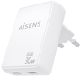 Aisens Cargador de Pared GaN 30W con 2xUSB-C Blanco