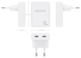 Aisens Cargador de Pared GaN 30W con 2xUSB-C Blanco