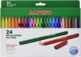 ALPINO Estuche 24 Rotuladores Standard Punta Fina