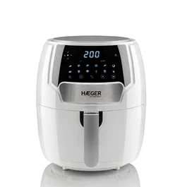 Haeger AF-D42.007A Freidora de Aire Caliente 4.2L, 1500W, 13 Programas, Blanco, Funciones de Freír y Hornear, Pantalla Táctil