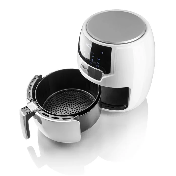 Haeger AF-D42.007A Freidora de Aire Caliente 4.2L, 1500W, 13 Programas, Blanco, Funciones de Freír y Hornear, Pantalla Táctil