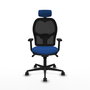 PIQUERAS Y CRESPO Silla de oficina Jorquera con mecanismo Sincro, Azul y Negro